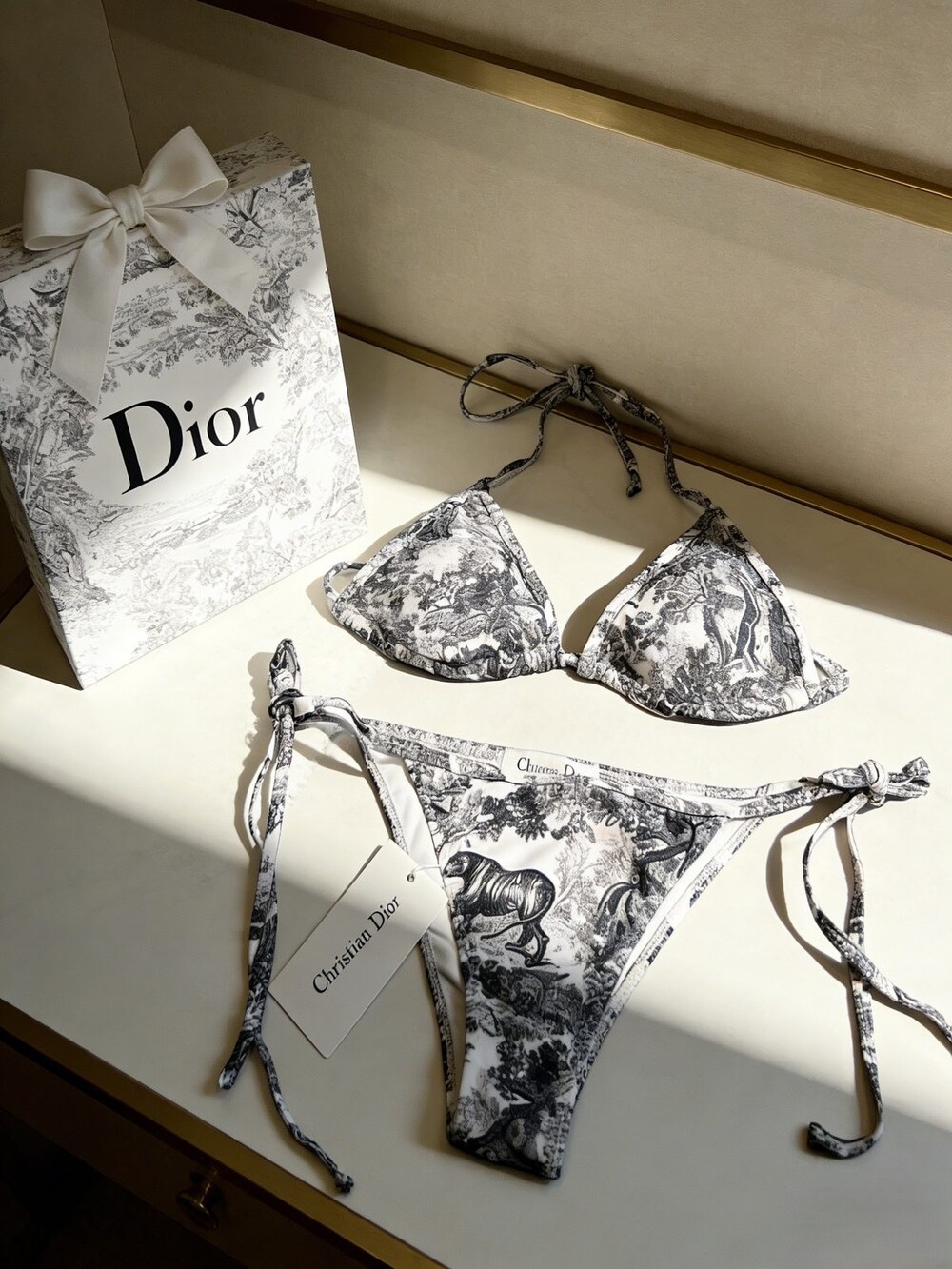 Dior Grey de Triangle Bikini - Picture 4 of 6